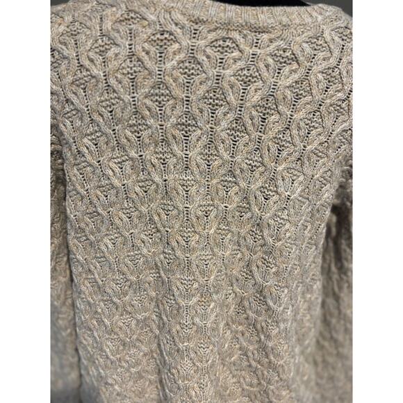 Jeanne Pierre Womens Beige Cotton Capsule Fisherman Knit Pullover Sweater Sz‎ M - Picture 7 of 7